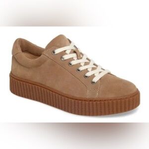 Splendid “Ruth” Chestnut Suede Platform Sneakers. GUC 7.5